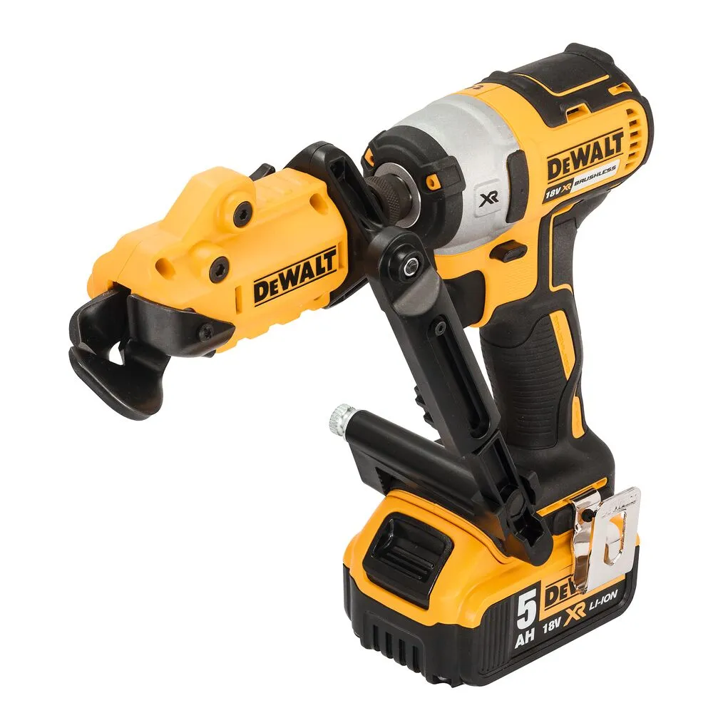 Pildil on kujutatud DeWalt 18V XR harjadeta löökmutrikeeraja koos spetsiaalse kruvitööriista tarvikuga.