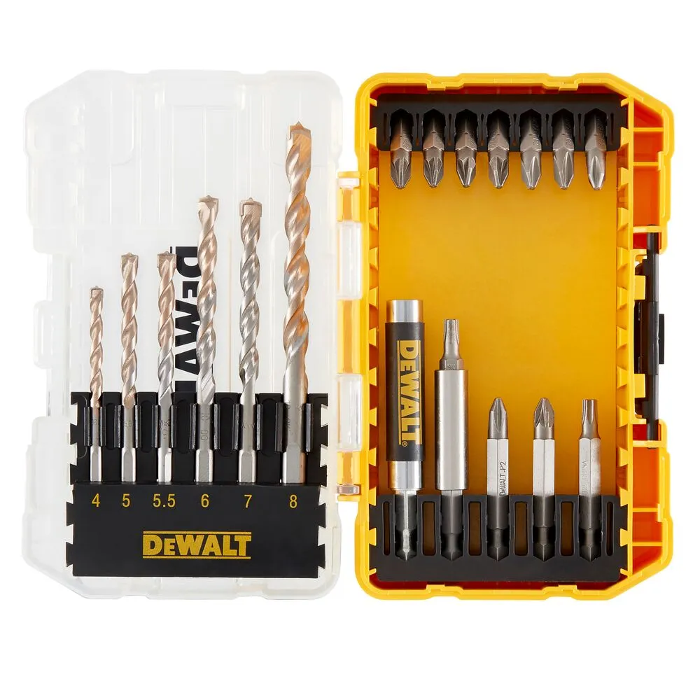 DeWalt набор насадок и буров по камню 19 предметов