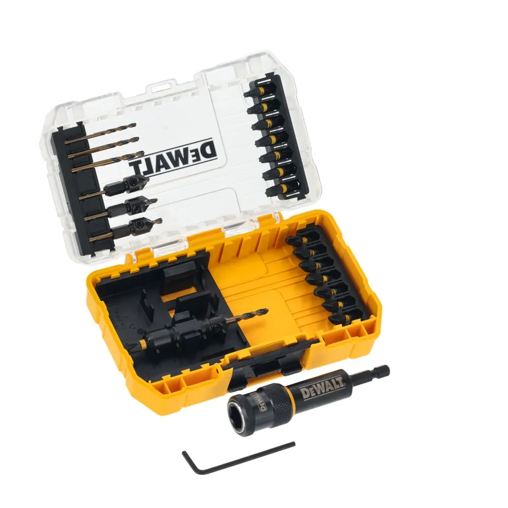 DeWalt набор бит и сверл для потайного сверления 22 предмета