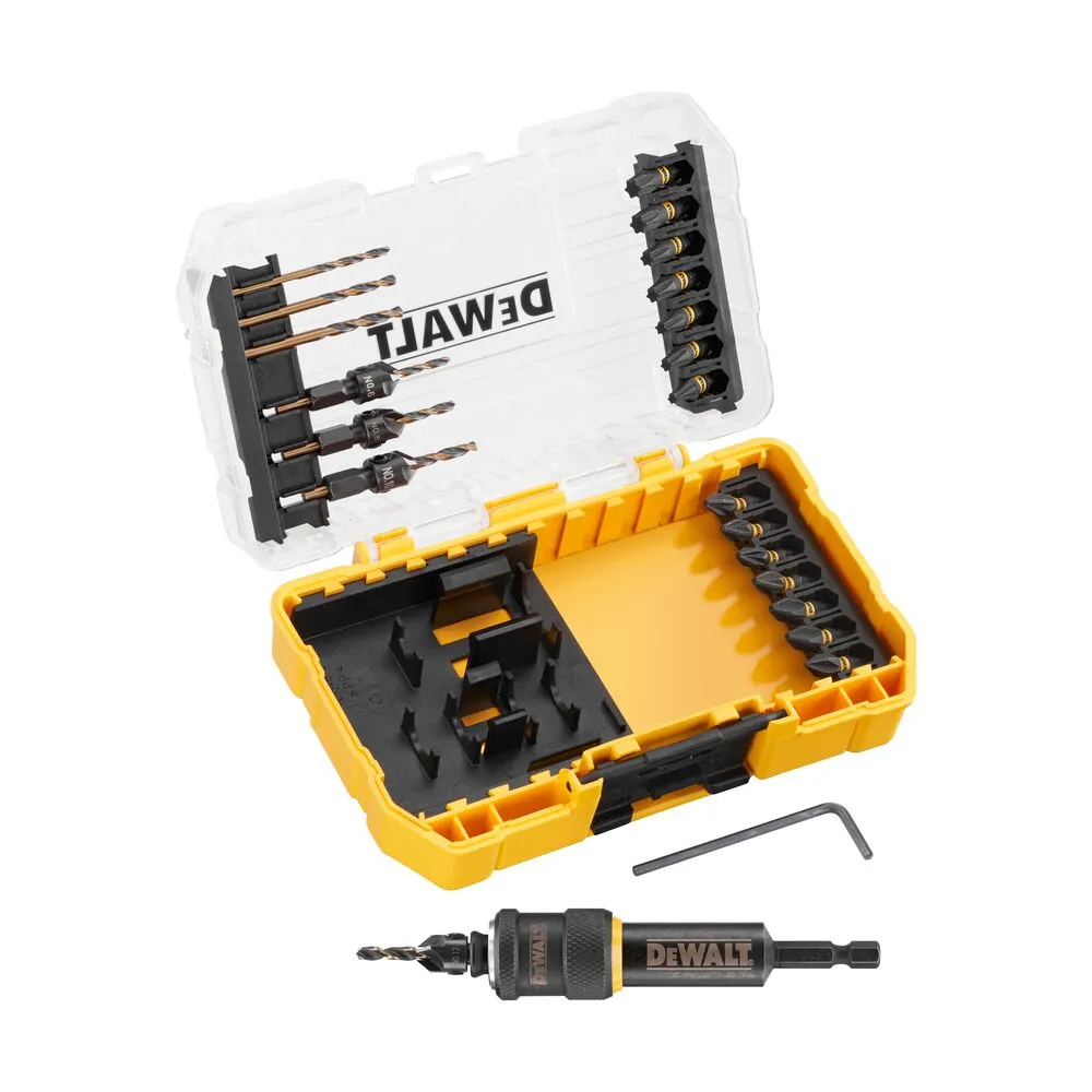 DeWalt набор бит и сверл для потайного сверления 22 предмета