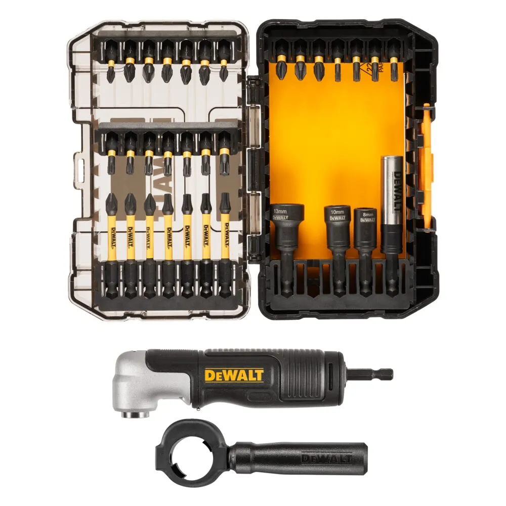 Pildil on näha DeWalt löökotsakute komplekt FLEXTORQ McLaren F1 Team Special Edition 33-osaline koos nurkotsakuga ja...
