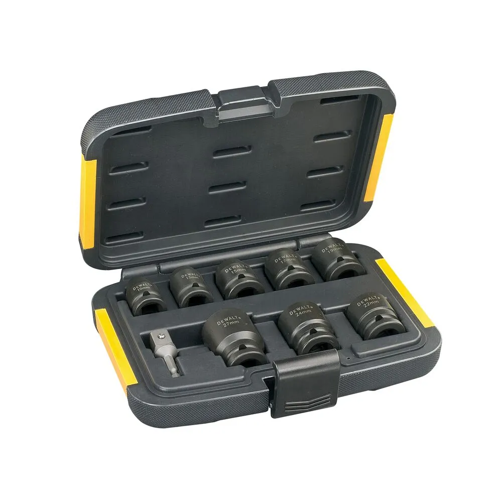 DeWalt impact chuck set 1/2" 10-27 mm 9-piece