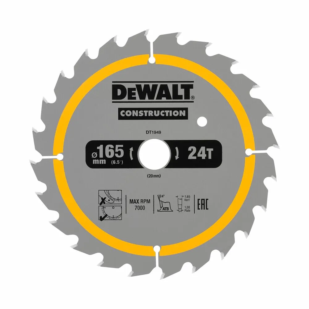 DeWalt saw blades DT1950 CSB 165 X 20 mm 24T 36T, 2 pcs