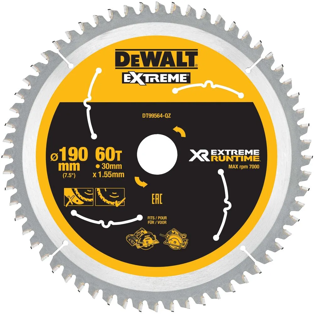 DeWalt saeketas 190 x 30 mm x 60z DT99564