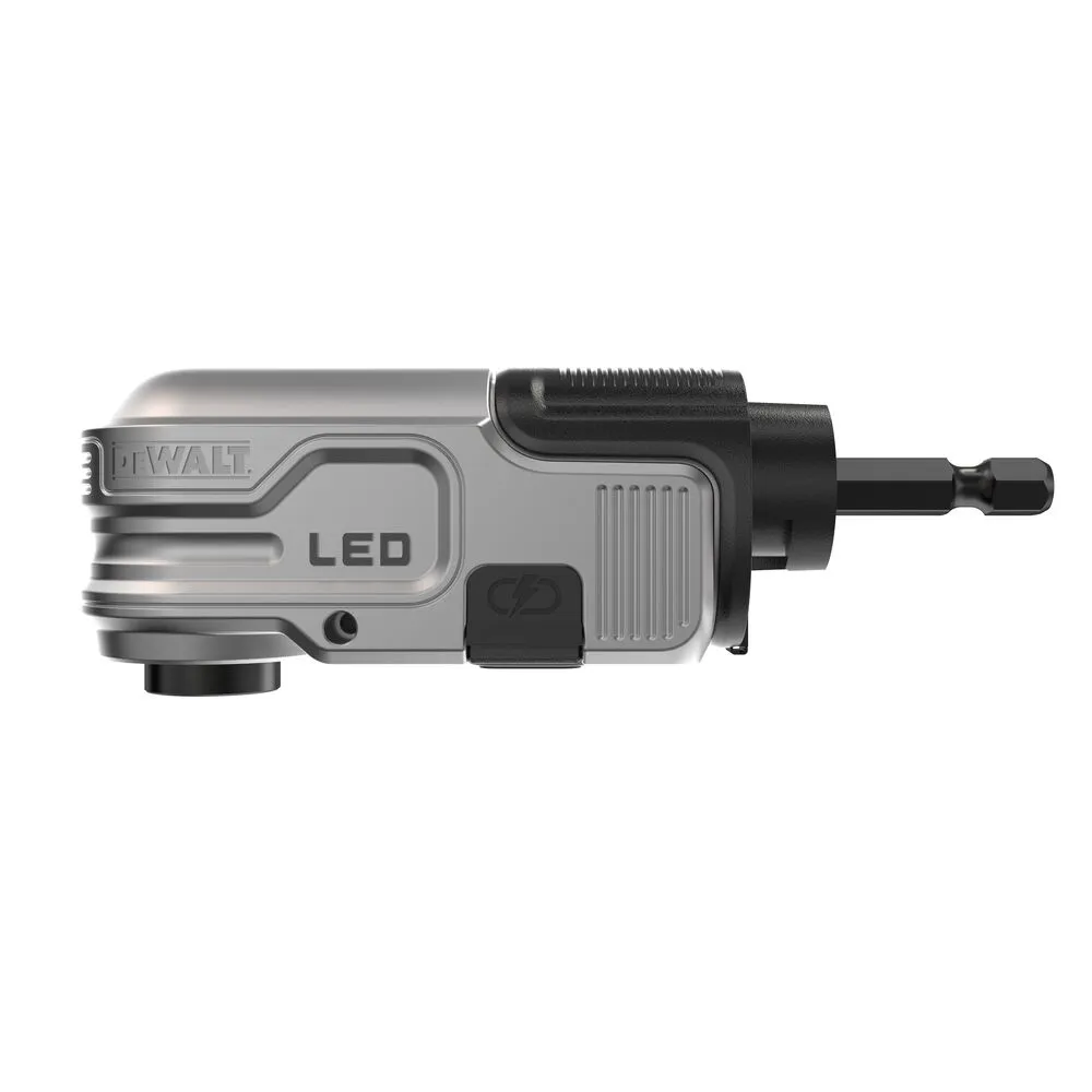 Pildil on näha Dewalt HEX Impact nurgaadapter LED-valgustusega.