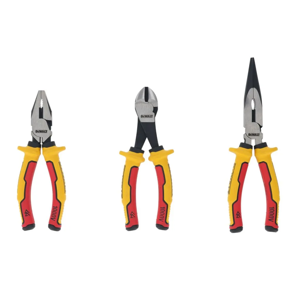 DeWalt 3-piece electrician's plier set