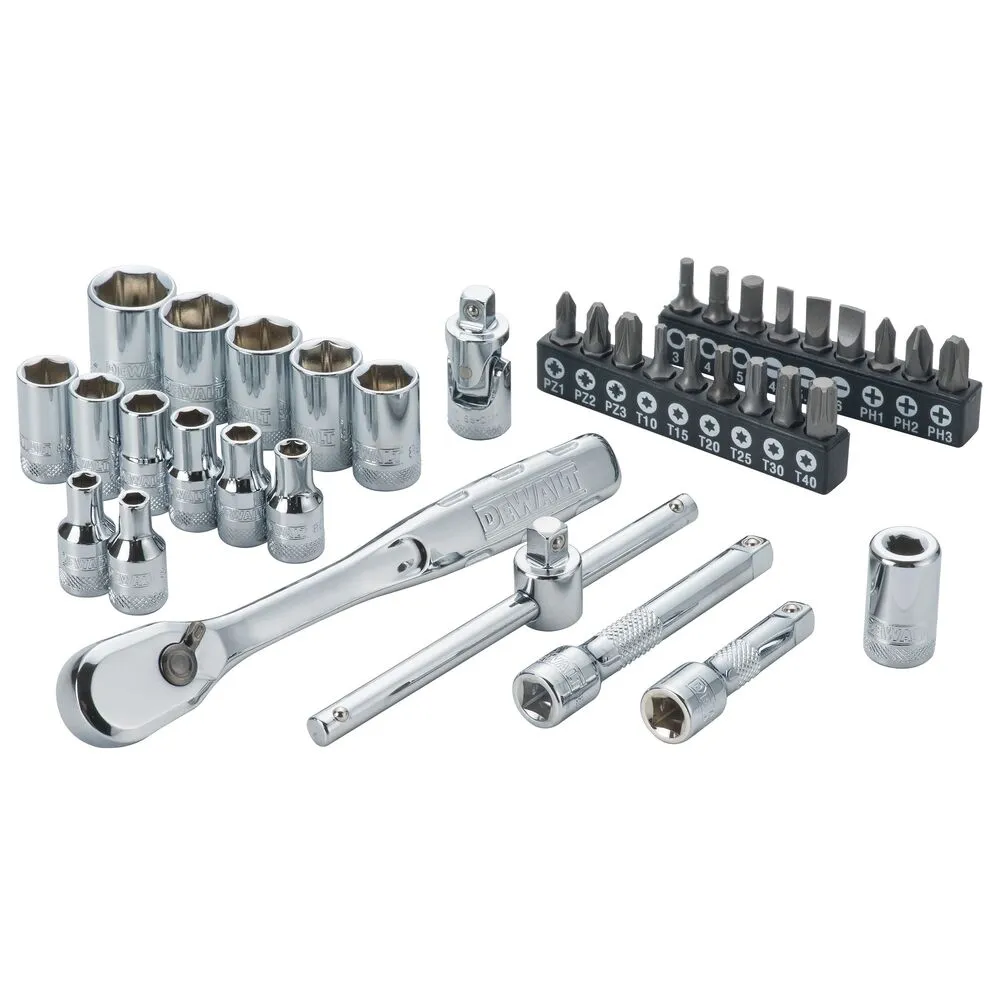 DeWalt padrunite komplekt 1/4" 37-osaline
