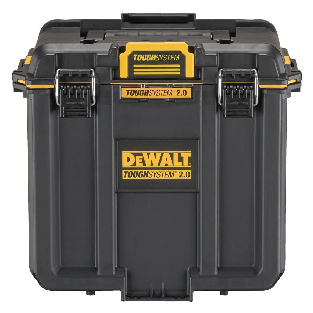 Pildil on näha must ja kollane Dewalt TOUGHSYSTEM 2.0 poole laiusega sügav kast.