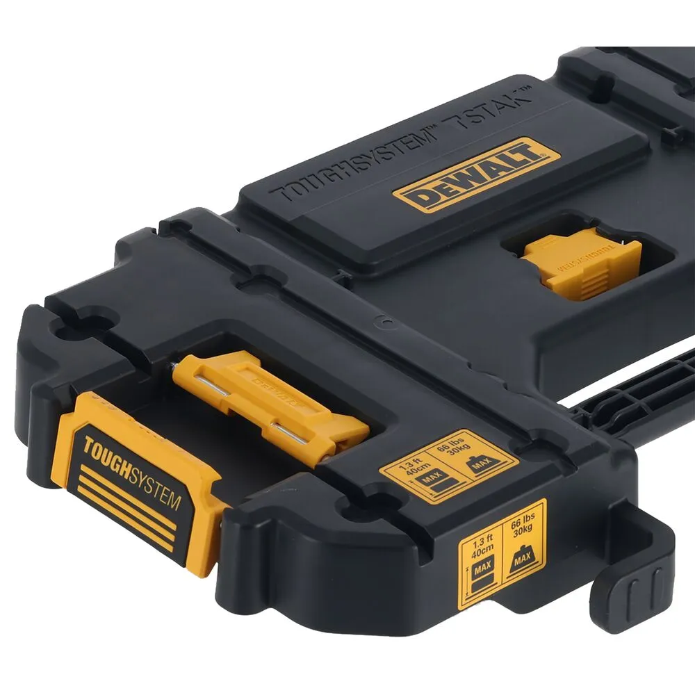 Pildil on näha Dewalt tolmuimeja hoiuriiulisüsteem DWV9510-XJ, millel on märgitud kaalupiirangud.