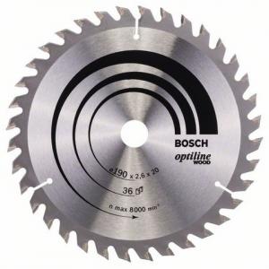 Saeketas Bosch 190 x 20 x 2,6 mm z36 - Optiline Wood