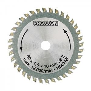 Saeketas Proxxon, 80 x 1,6 x 10 mm / 36 volframkarbiidhammast
