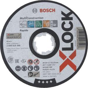 Sirge lõikeketas Bosch X-LOCK Multi Construction 125 mm