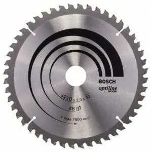 Saw Blade Bosch 210 x 30 x 2.0 mm z48 - Optiline Wood