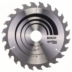 Saeketas Bosch 184 x 30 x 2,6 mm z24 - Optiline Wood