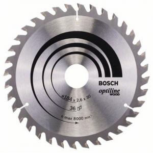 Saeketas Bosch 184 x 30 x 2,6 mm z36 - Optiline Wood