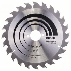 Saeketas Bosch 190 x 30 x 2,6 mm z24 - Optiline Wood