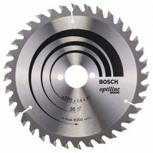 Saeketas Bosch 190 x 30 x 2,6 mm z36 - Optiline Wood