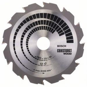 Saeketas Bosch 190 x 30 x 2,6 mm z12 - Construct Wood