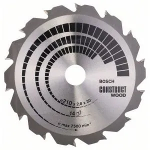 Saw Blade Bosch 210 x 30 x 2.8 mm z14 - Construct Wood