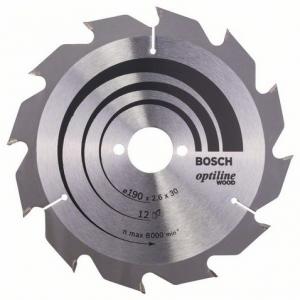 Saeketas Bosch 190 x 30 x 2,6 mm z12 - Optiline Wood
