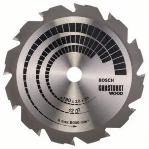 Saeketas Bosch 190 x 20 x 2,6 mm z12 - Construct Wood