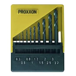 Proxxon metāla urbju komplekts HSS 0,3-3,2 mm 10 daļas