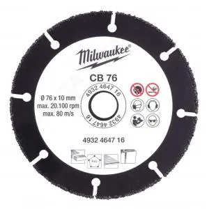 Отрезной диск Milwaukee CB 76, карбид вольфрама