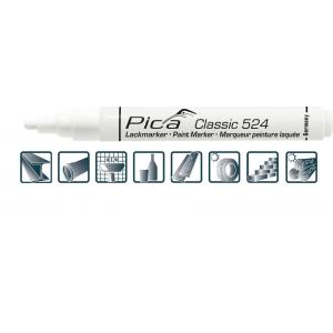Marker Pica Classic 524 valge 2-4mm permanent