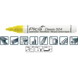 Marker Pica 524 kollane 2-4mm permanent
