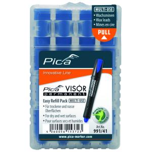 Täitesüsi PICA Visor permanent markerile, sinine, blisterpakendis - 4 tk