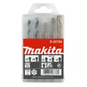 Makita puuride komplekt 1/4" kuuskantsabaga 5-osaline