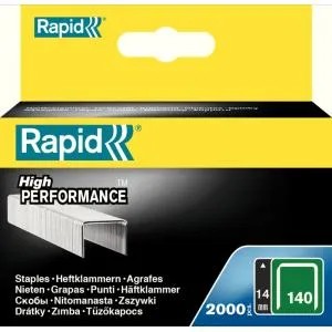 Rapid klambrid 140/14 2000 tk 10,6 x 1,3 mm, roheline, pappkarbis