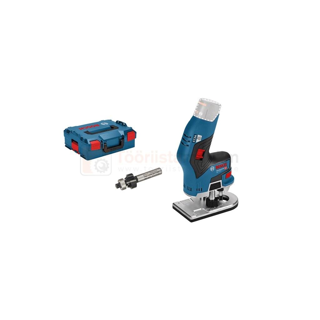 Akuservafrees Bosch GKF 12V-8 + L-Boxx ja 2 freestera - ilma aku ja laadijata