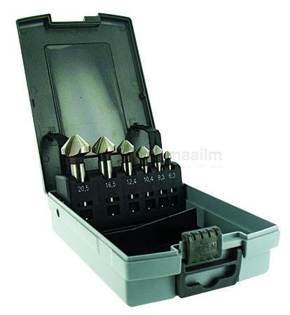 Süvistite komplekt Tivoly FNH06, 90⁰, 6,3-20,5 mm, HSS-E5, 6-osaline