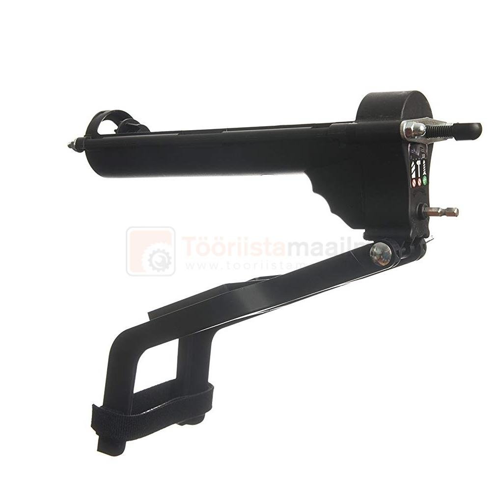 Pildil on must Tivoly silikoonipüstol, mis on mõeldud kinnitamiseks akutrellile ja sobib 310 ml tuubidele.