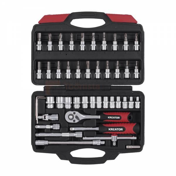 Padrunite ja otsikute komplekt Kreator 1/4", 46-osaline 2