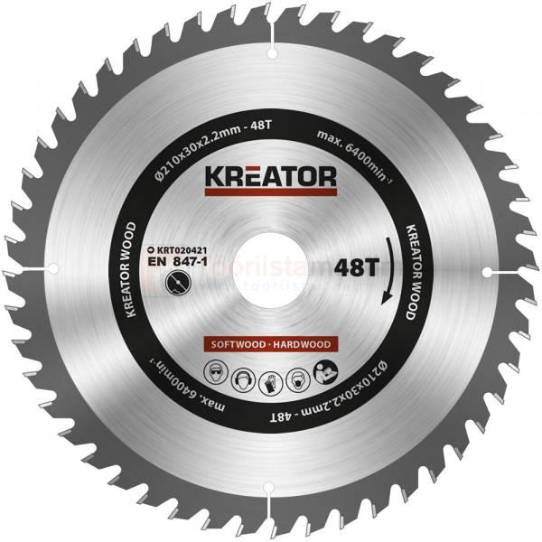Saeketas Kreator 210 x 30 mm, 48 hammast, puidule