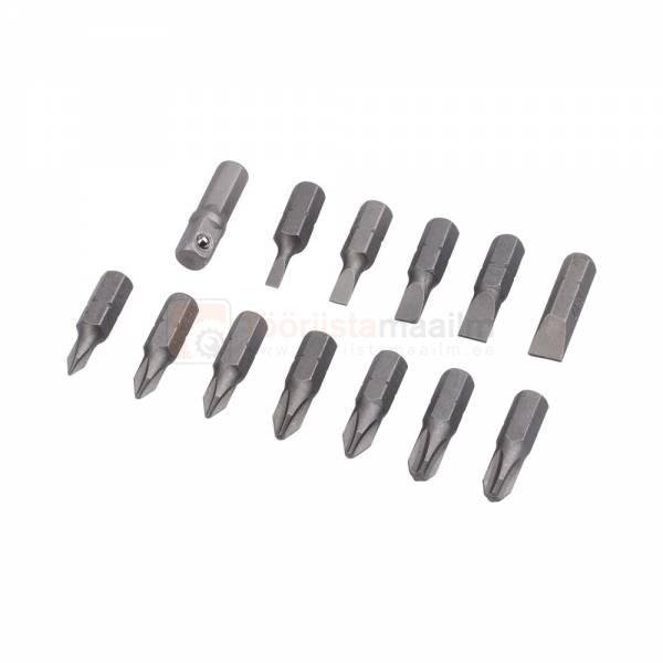 Pildil on Kreator 26-osaline padrunite ja otsikute komplekt 1/4", mis sisaldab erinevaid otsikuid ja adapterit.