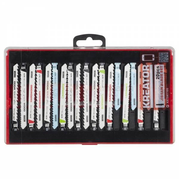 Tikksaeterade komplekt Kreator, puit/metall/laminaat, 20-osaline
