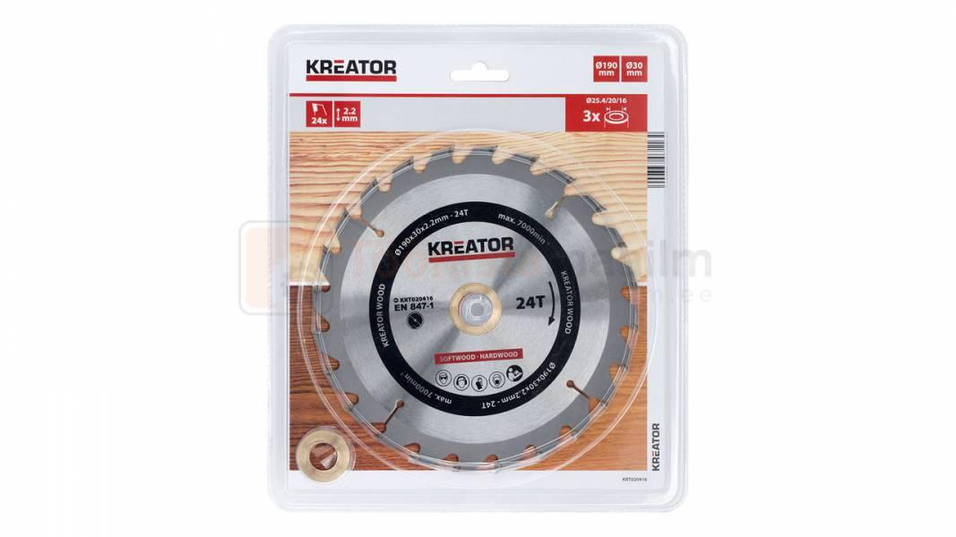 Saeketas Kreator 190 x 30 mm, 24 hammast, puidule 2