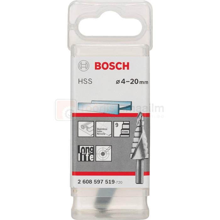 Bosch astmeline puur HSS 4-20 mm, 3-tasandilise sabaga 2