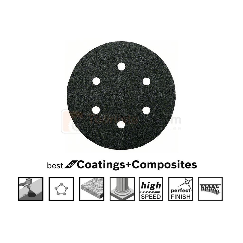 Lihvpaber Bosch F355, 150 mm, 5 tk - Best for Coatings and Composites