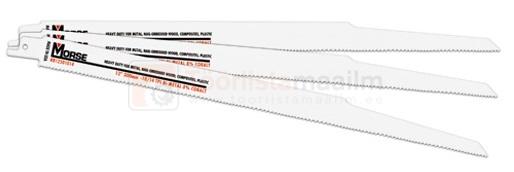 Pildil on näha Morse piiksaeterade komplekt, mis sisaldab viit 150 mm pikkust 18TPI Bi-Metal saetera.