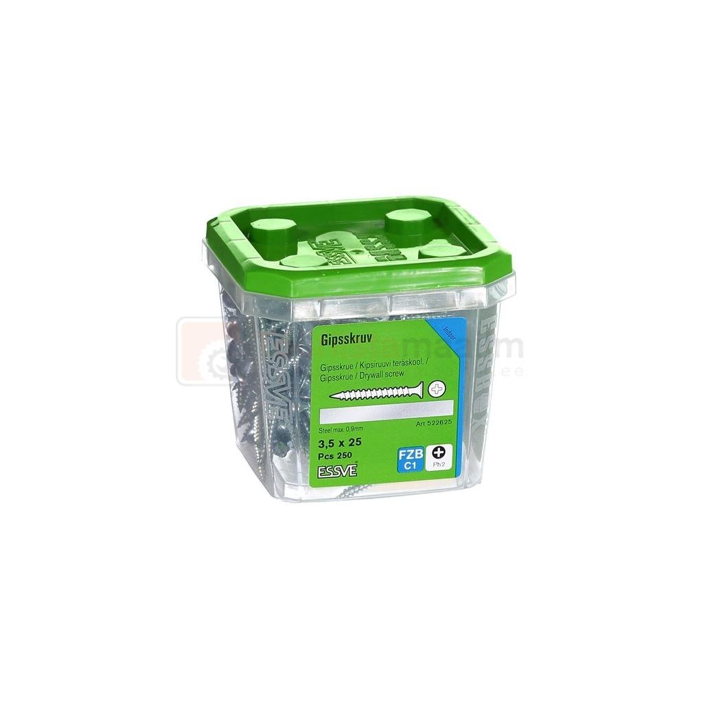 Kipsikruvi Essve, metallile, läikiv Zn 2