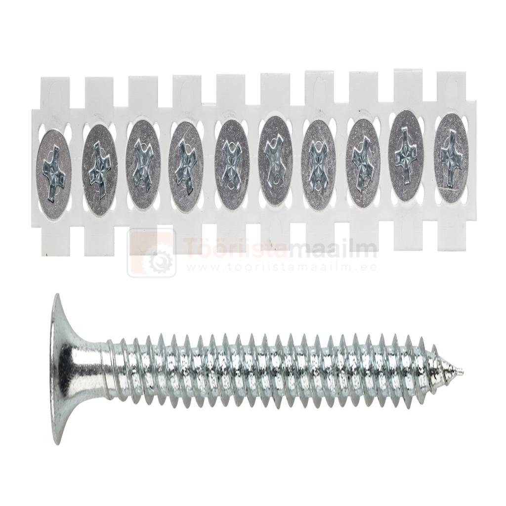 Kipsikruvi metallile, lindil, 3,9 mm, Zn PH2 - 1000 tk