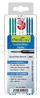 Pliiatsisüdamik PICA-Dry märg, erinevad, BLISTER - 8 tk
