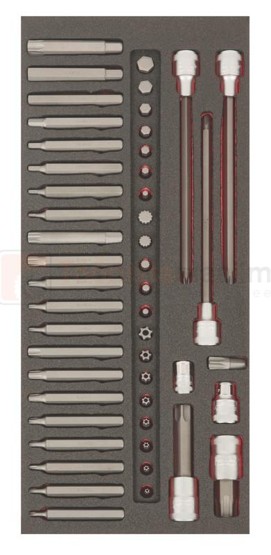 Padrunotsakute komplekt Bahco 10 mm, 49-osaline, Fit&Go 1/3 - TR, HEX, XZN M