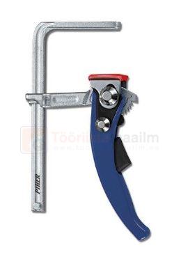 Pildil on näha Piher TPAL 12 x 6 mm tööpingi kang-pitskruvi, millel on sinine käepide ja punane detail.