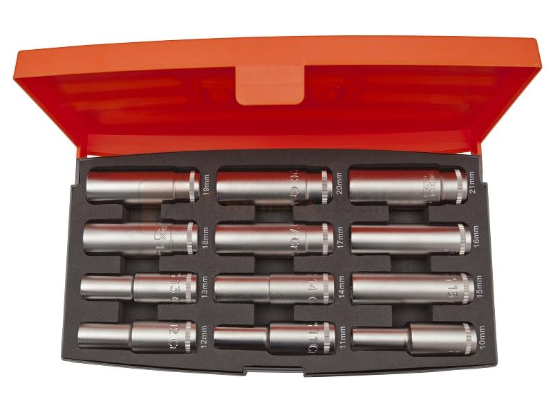 Pikkade padrunite komplekt Bahco 1/2" 10-21 mm, 12-osaline