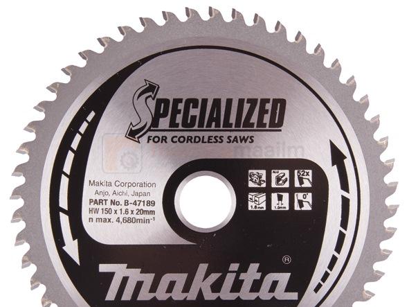 Saeketas Makita 150x20mm 52T - alumiiniumile